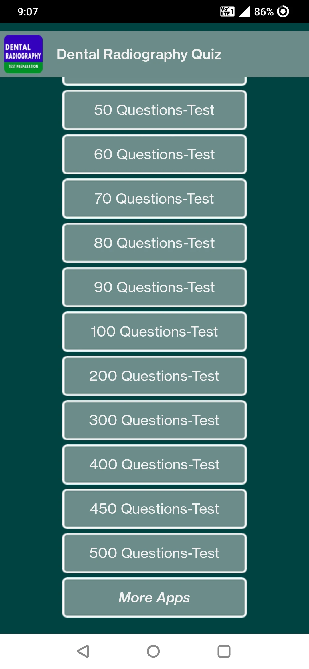 Dental Radiography Quiz screenshot