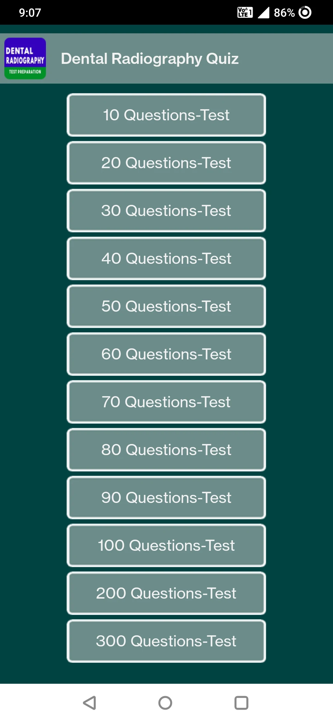 Dental Radiography Quiz screenshot